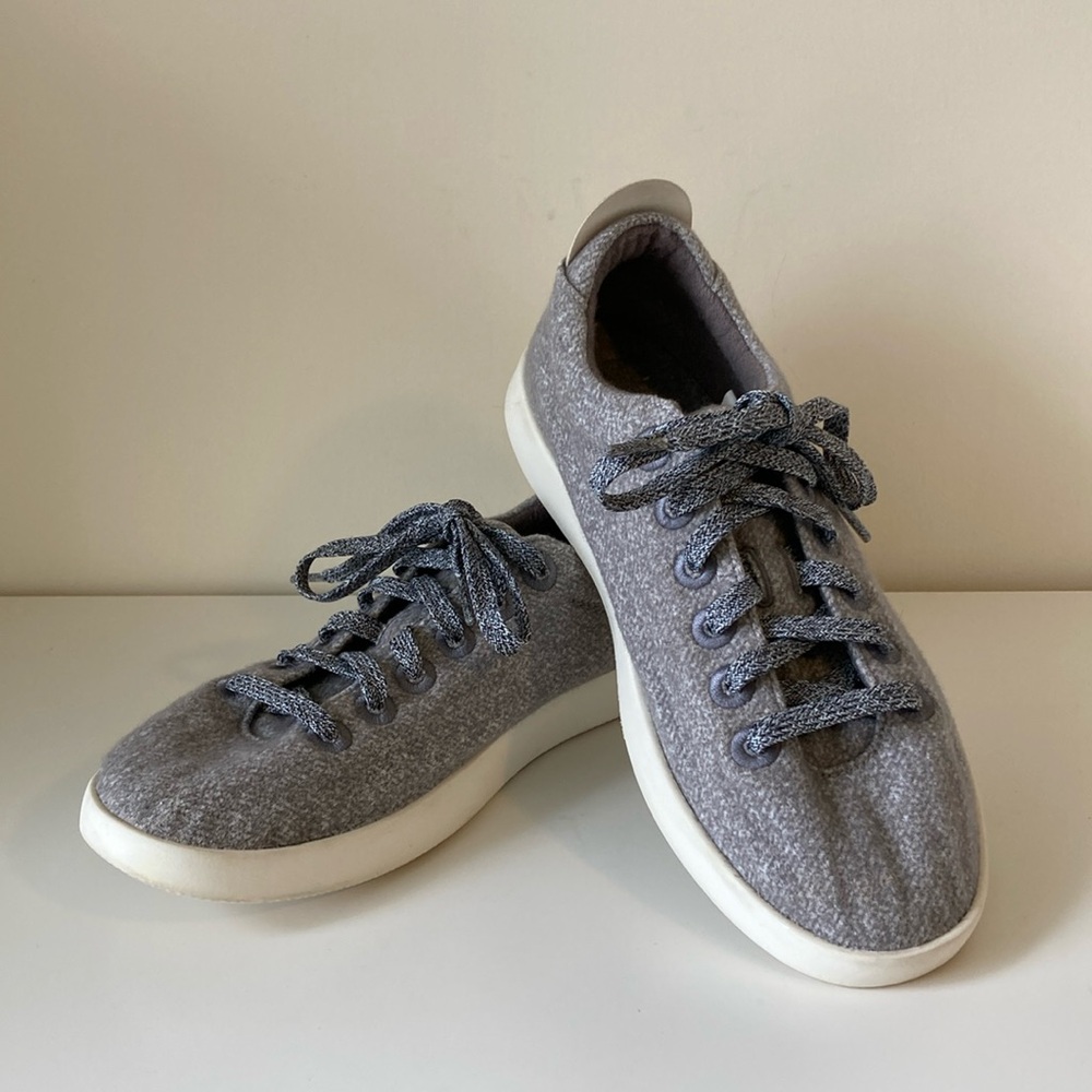 Allbirds Women's Wool Pipers Sneakers in Light Gray Size 10 EUC
